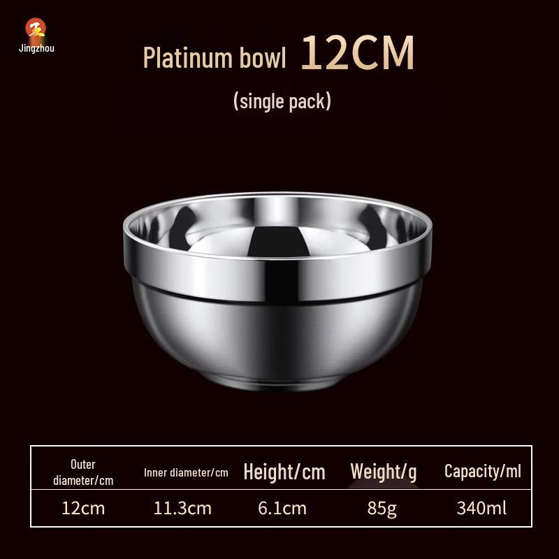 Jingzhou Double-Layer Stainless Steel Heat-Insulated Bowls