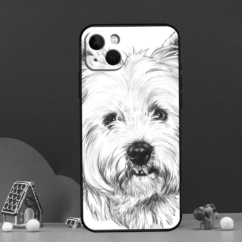 Westie Dog Case For iPhone 15 12 14 Pro Max 11 13 Mini Plus XR X XS Max Phone Back Cover