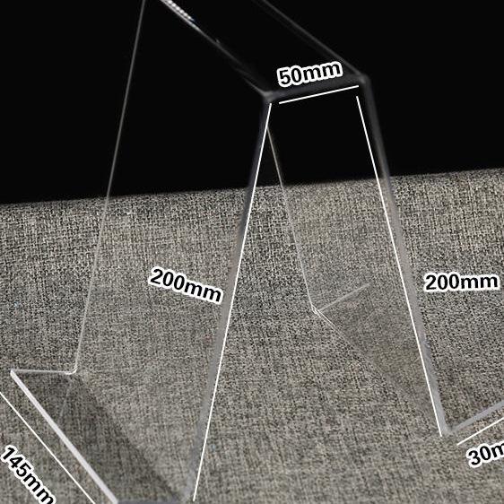 Double-Sided Acrylic Book Display Stand for A5/A4 - Transparent Bookend for Libraries and Bookstores