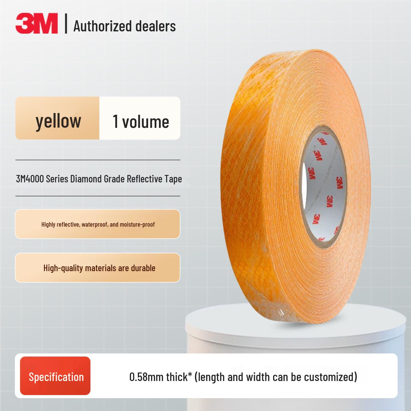 

3M Diamond Grade Reflective Sticker for Cars - Night Safety, DIY, Cuttable