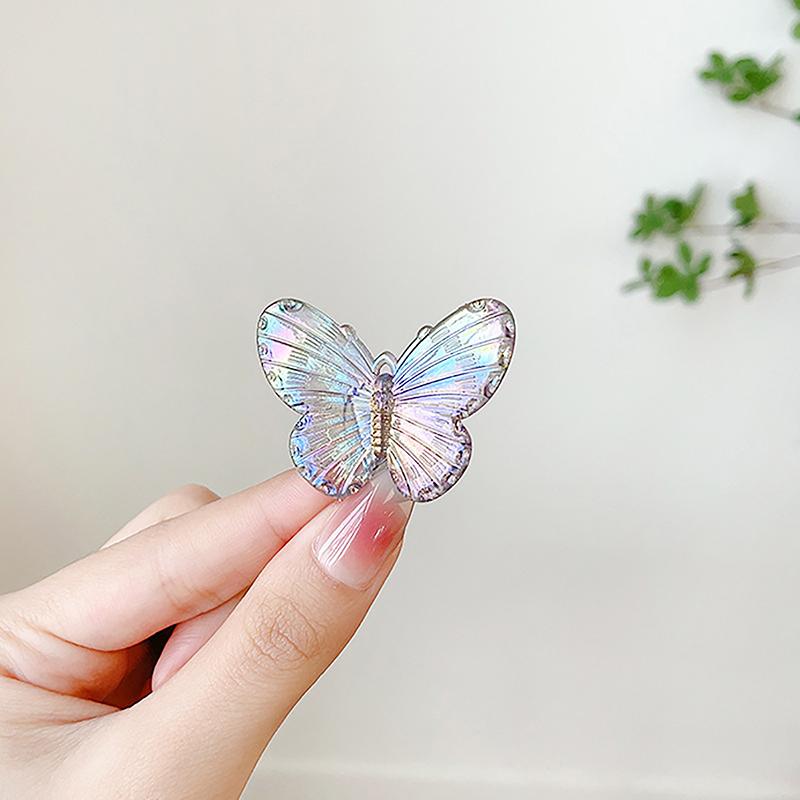 Colorful Butterfly Hairpin Side Clip Girl Sweet Broken Hair Clip Bangs Clip For Women  Barrettes Hair Accessories