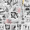 1050Pcs Anime Dandadan Doodle Black And White Stickers Cartoon Creative Decoration Water Cup Laptop Skateboard Notebook Decal