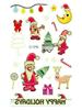 Ricalon Glow-in-the-Dark Waterproof Christmas Temporary Tattoos for Kids