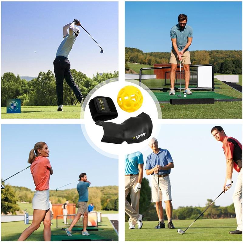 Golf Swing Trainer Ball Golf Training Aids Golf Posture Corrector With Corrective Wristband And Ball Wrist Trainer