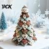 Kit Artigianale Albero di Natale da Tavolo Kit Trapuntato Fai da Te, Set Patchwork di Tessuto 3D per Progetti di Cucito Principianti Principianti, Decorazione Festiva Fatta a Mano con