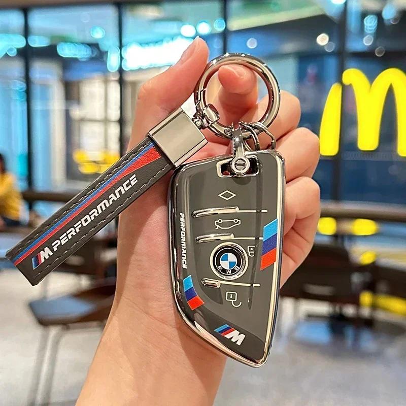 LOHCL1 Car Sticker Fashion ABS Car Key Cover Case Shell For BMW 1 2 3 5 7 Series X1 F48 X3 G20 X4 X5 G05 X6 F16 M40i M440i G02 G31 G23