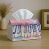 1pc Artistic Minimalist Modern Tissue Box-Piano Keys Pastel,Durable Napkin Organizer for Car,Kitchen,Dining,Home Decor-Decorative Tabletop Party Tissu