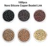 1000 Pcs Micro Beads Silicone Nano Rings Hair Rings Lined Hair Beads  Salon