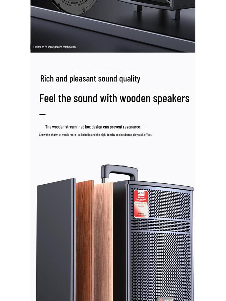 Chigo High-Power Outdoor Bluetooth Trolley Speaker for Music & Karaoke