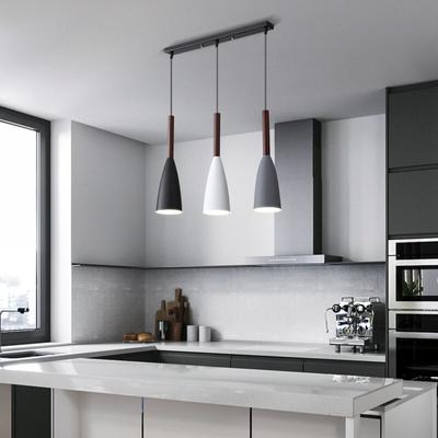 Lampy wiszące Led regulowana żelazna lampa sufitowa LED żyrandol do kuchni jadalnia 3-Light E27 podstawa do oświetlenia wiszącego