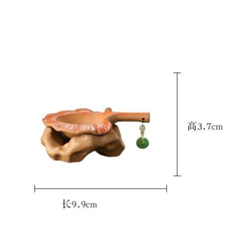 Yixing Zisha Apricot Design Tea Strainer Handmade Ceramic Filter for Gongfu Tea Ceremony Traditional Chinese Accessories