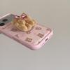 3D Bow Bear Phone Case for iPhone 17/16 Pro Max/15/14 - Women's Cute Design