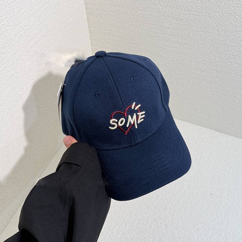 Streetwear Baseball Cap With Embroidered For Casual Summer Wear темно-синий