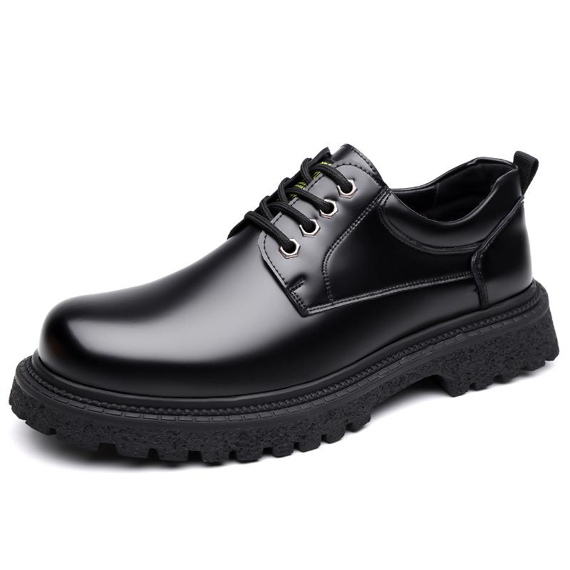 

Черная ретро мужская обувь Удобный и высококачественный дизайн Стиль Мода Вечеринка Жених Свадьба Толстая подошва Повседневная обувь Новая 44