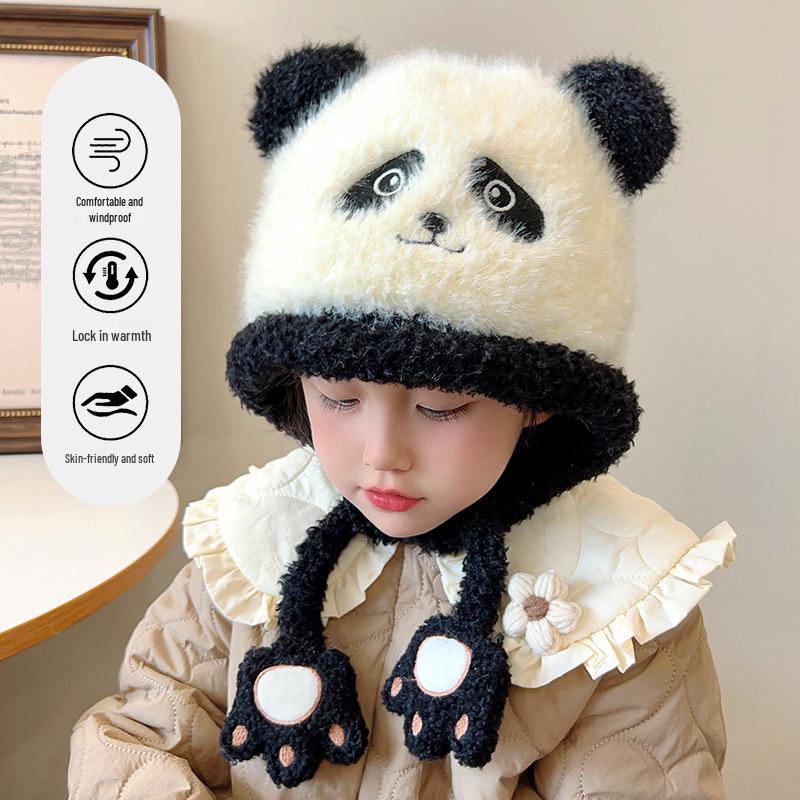 Children's Cartoon Knit Wool Hat with Ear Protection 