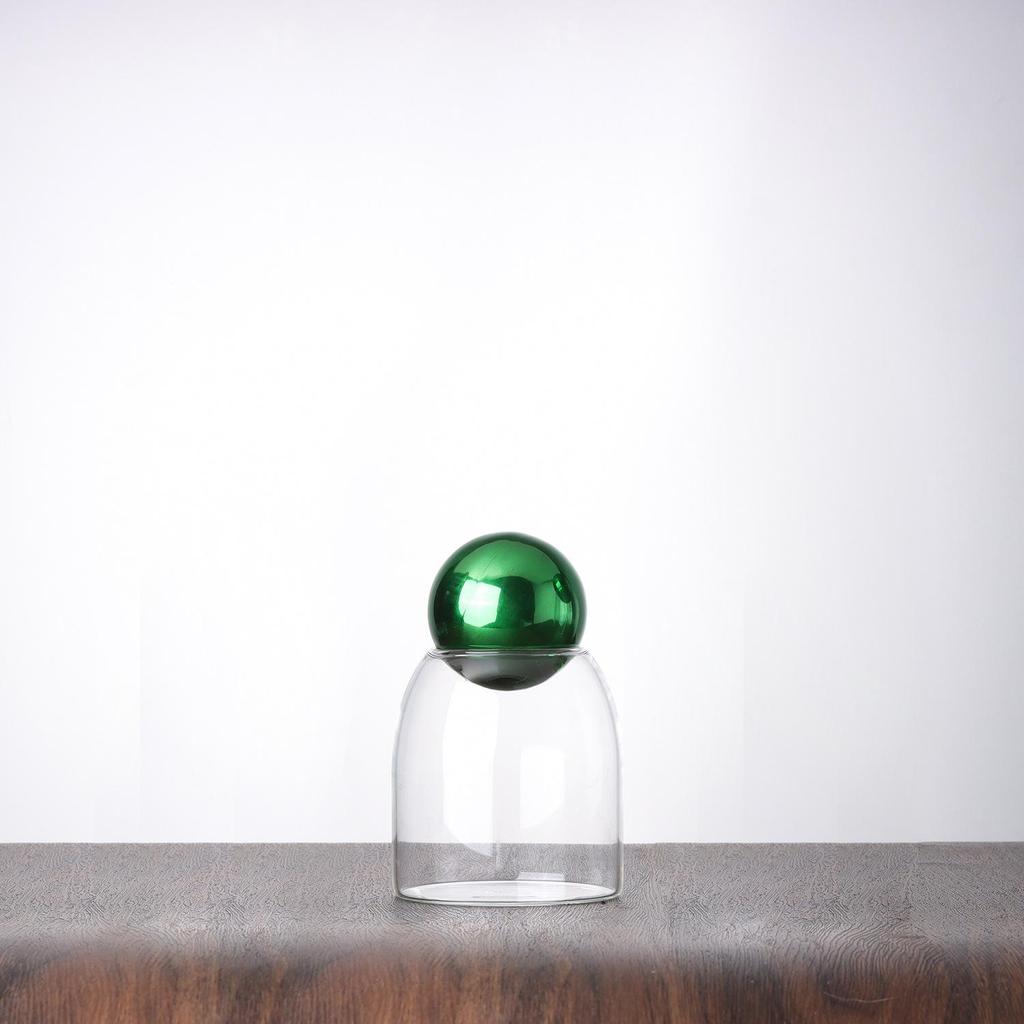 Modern Glass Coffee Bean and Tea Storage Jar with Cork Stopper