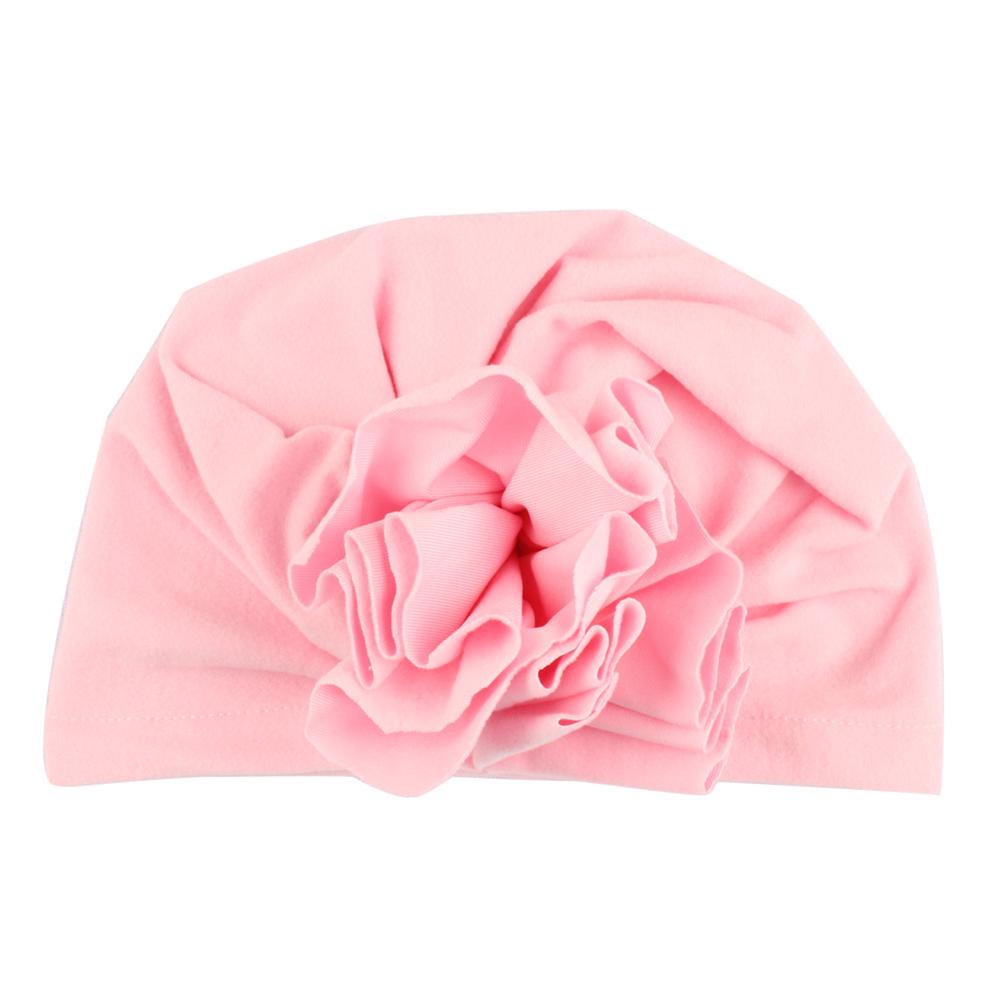 Cute Big Flower Design Warm-Keeping Knitting Cap Solid Color  Headgear