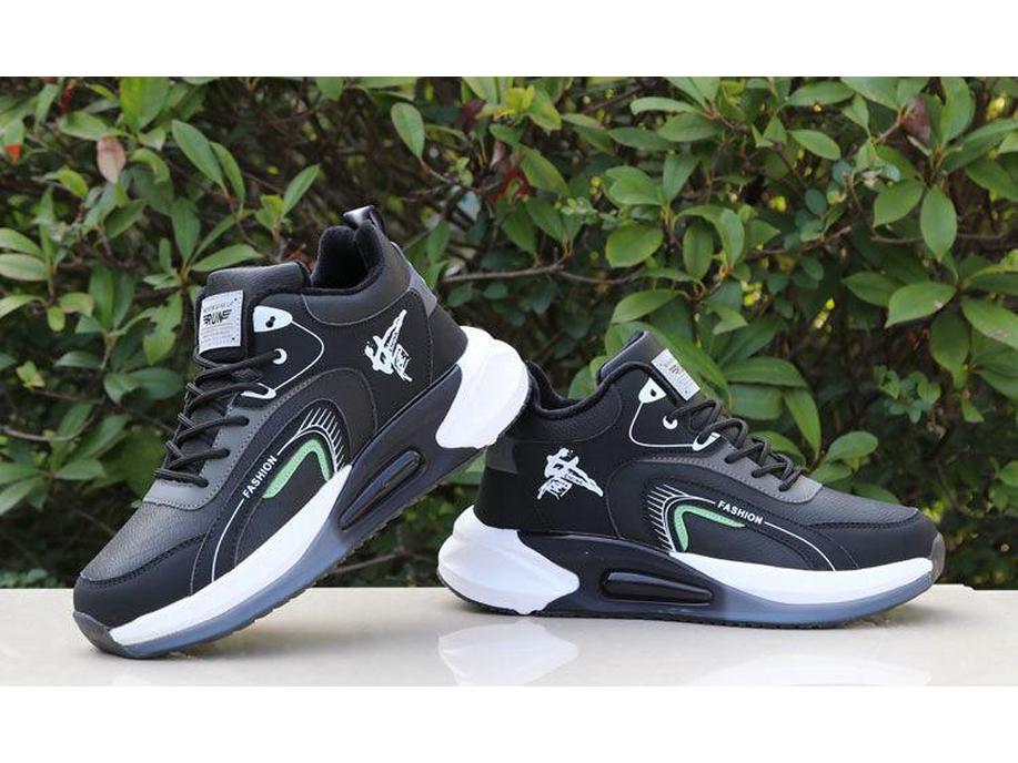 2025 Men's Winter Leather Running Shoes - Waterproof, Velvet-Lined, Warm Casual Sports Sneakers