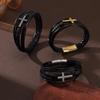 Stainless Steel Cross Bracelet Multilayer Men's Bracelet Classic Cuff Bracelet
