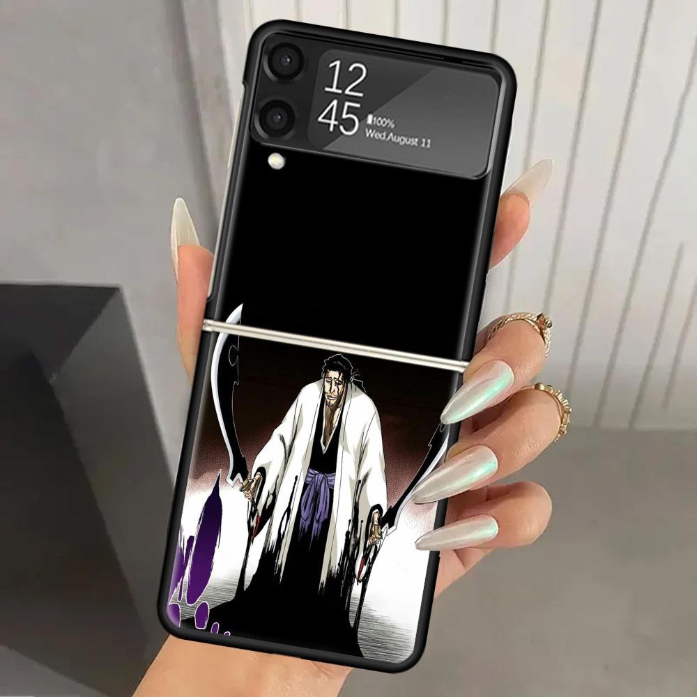 Bleach Kyoraku Shunsui Hard PC Back Phone Case for Samsung Galaxy ZFlip 7 6 5 Z Flip 4 ZFlip6 Z Flip7 5G ZFlip4 Flip3 Zflip5 Cov