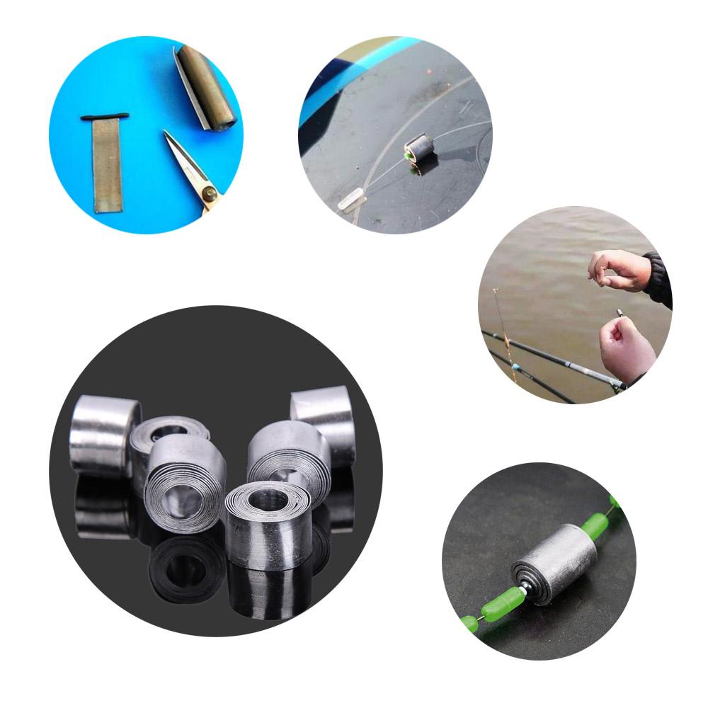 5 Rolls Fishing Soft Lead Sheet 0.3mm 0.4mm 0.5mm 0.6mm Sheet Strip Sinkers Weights Fishing Sinkers Clip Tackle Fishing Accessories Supplies