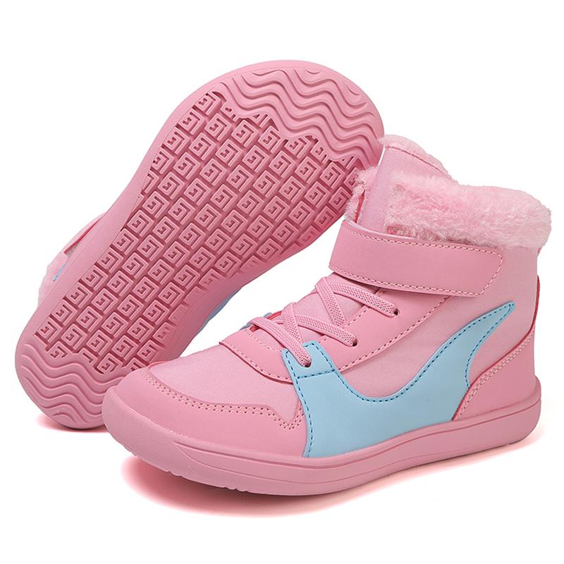 Mode 2024 Kinder-Schneestiefel mit breiter Spitze und Barfußsohle | Minimalistische Winter-Sneaker für Jungen/Mädchen | Warme Stiefel für Mädchen und Jungen, für Kleinkinder, kleine und große Kinder