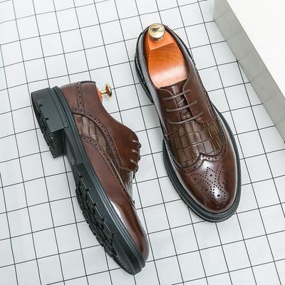 Scarpe da Uomo in Vera Pelle Stile Italiano Scarpe Brogue Intagliate Scarpe Eleganti di Alta Gamma Mocassini di Alta Qualità Consegna Gratuita