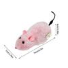 Cat Mice Toys Wind up Indoor Cat Plush Mouse Hunting Toy Plush Mice Pet Toys Clockwork Mouse Running Toy Realistic Mouse