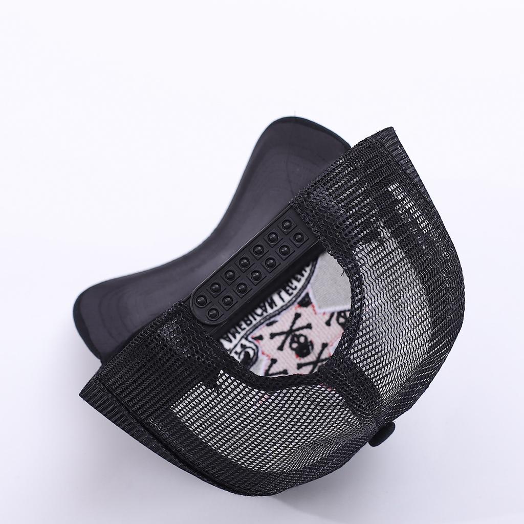 Pentagram Skull Mesh American Locomotive Cap Truck Driver Hat Breathable Baseball Cap