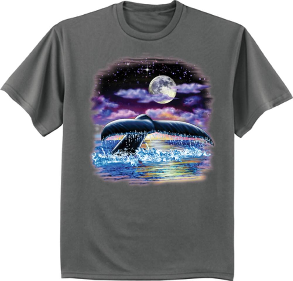 Orca Whale Tail T-shirt Mens Graphic Tee Ocean Marine Life Gifts