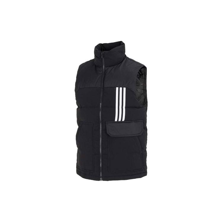 adidas Neo Down Vests Unisex Black Stand Collar Thickened HN4776