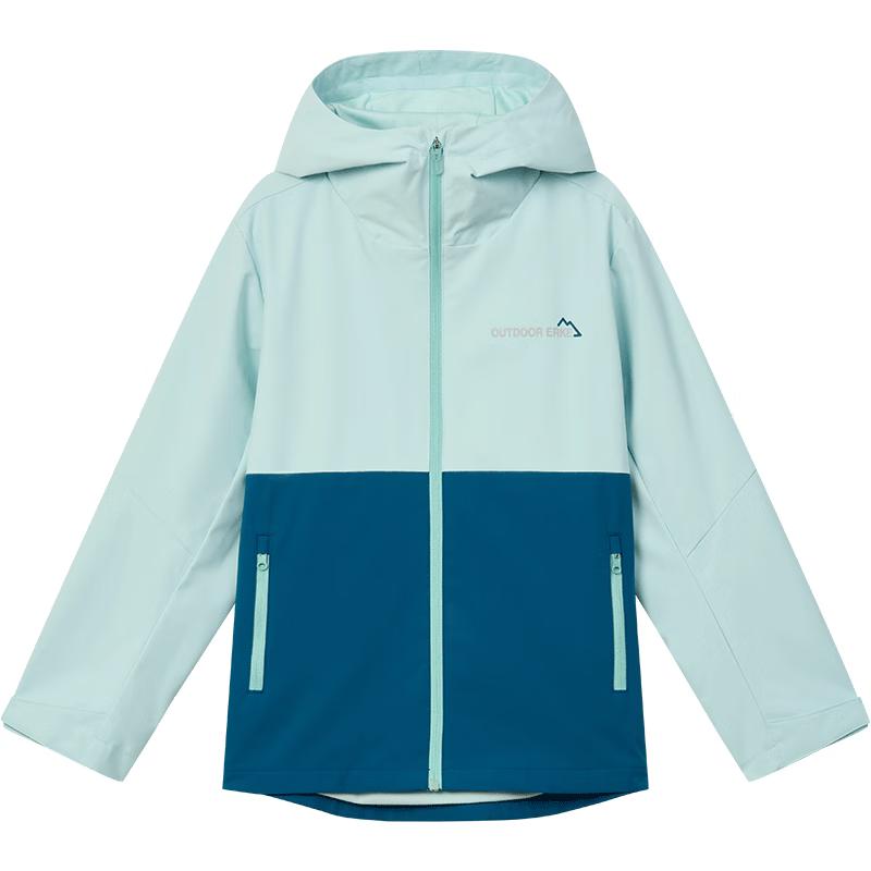 ERKE Kids' Unisex 4-Proof Tech Thickened Hooded Windbreaker Jacket