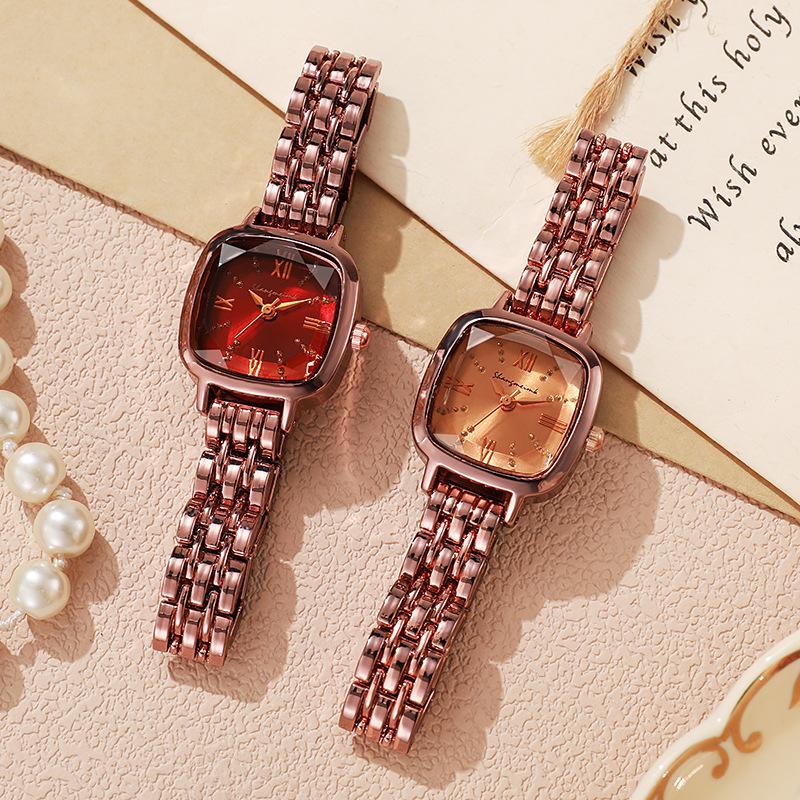Watch Female Niche Light Luxury Steel Belt Square Small Dial Female Student Junior High School Sense Simple Temperament