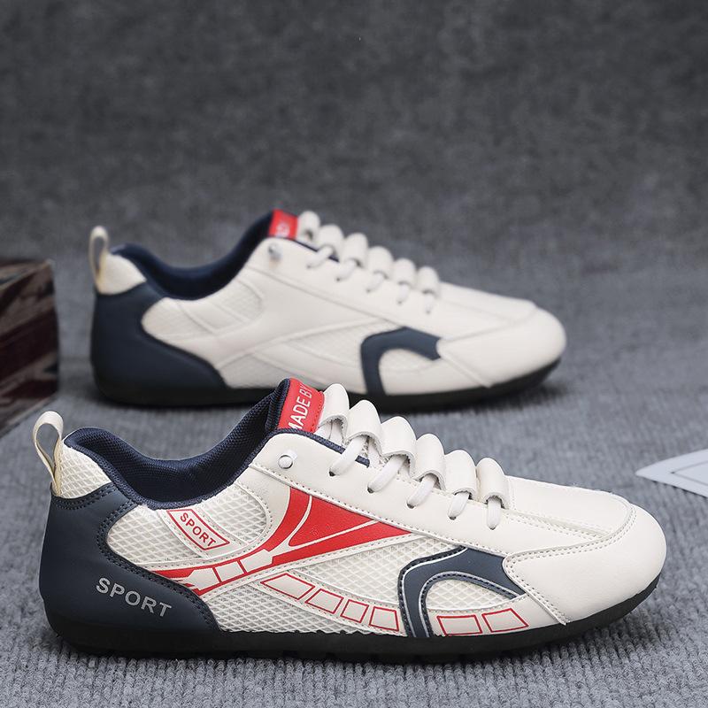 Men's shoes 2025 spring new mesh breathable soft sole one-pedal casual shoes men's wear-resistant sports Forrest Gump tide shoes