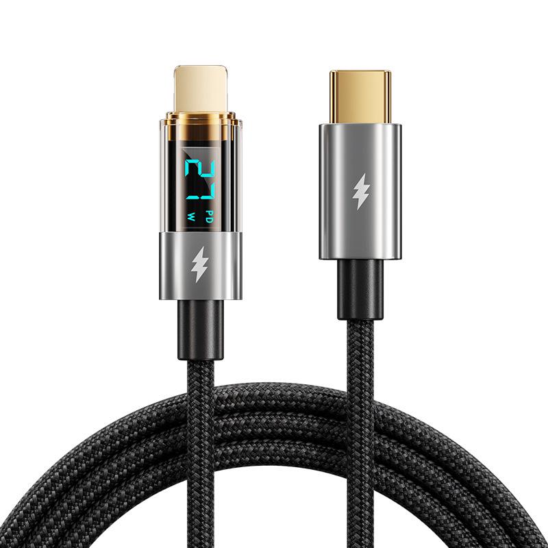 6A Transparent Type-C Data Cable, 100W Super Fast Charging, Compatible with Huawei, Xiaomi, and Apple Devices.