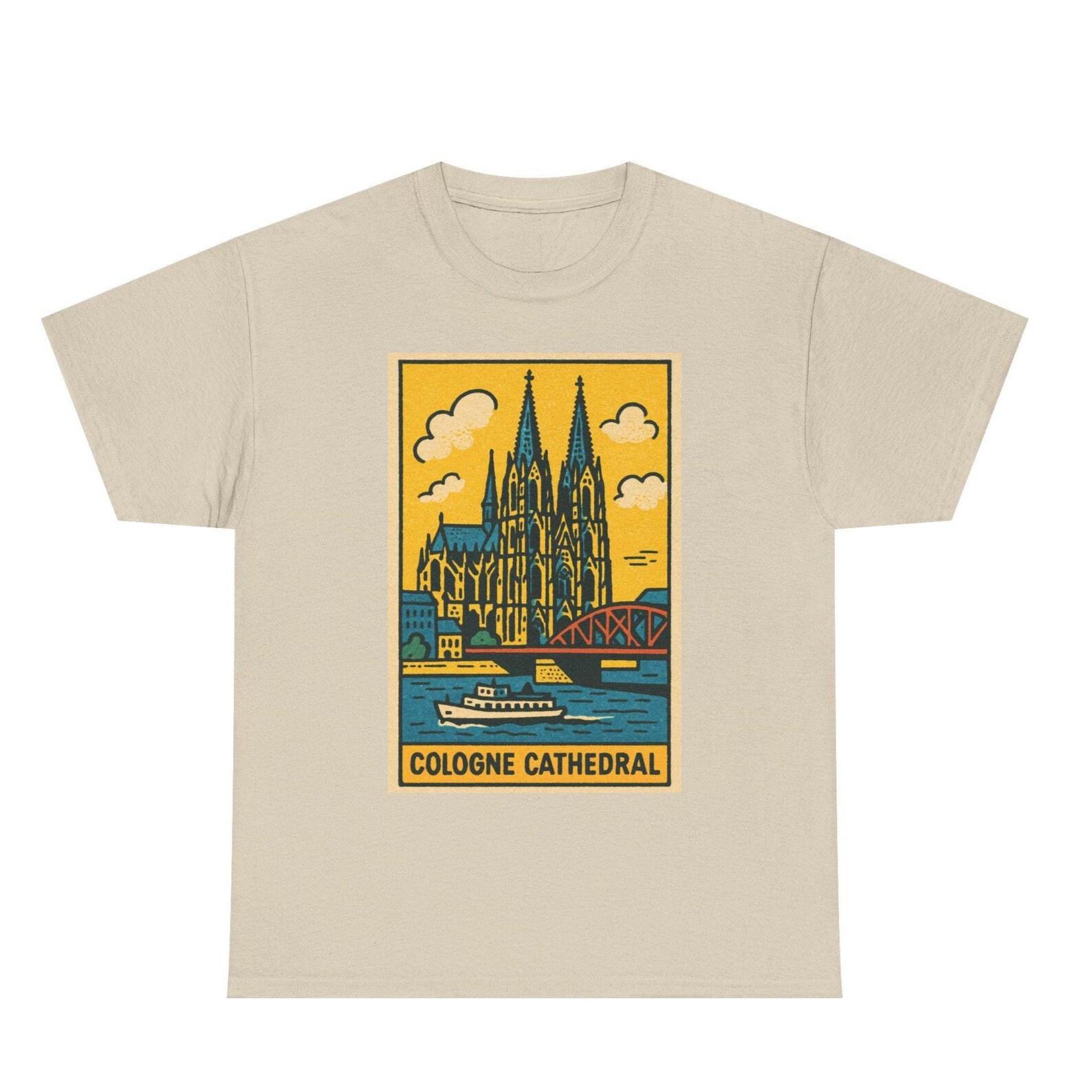 Cologne Cathedral T-Shirt: Retro Comic Style Germany Graphic Tee 4XL