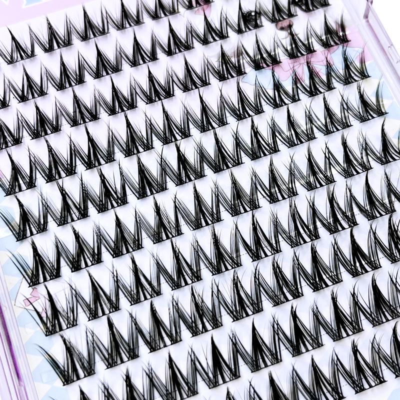 Dream Deer False Eyelashes: Round Eye Style, Natural Dense, Manga-Inspired, 10 Rows, Large Capacity Pack. 10-13mm Length