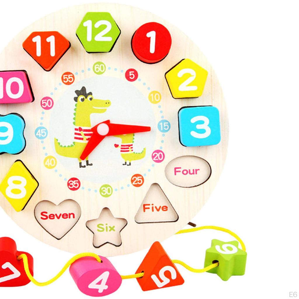 Puzzle Clock Shape Color for