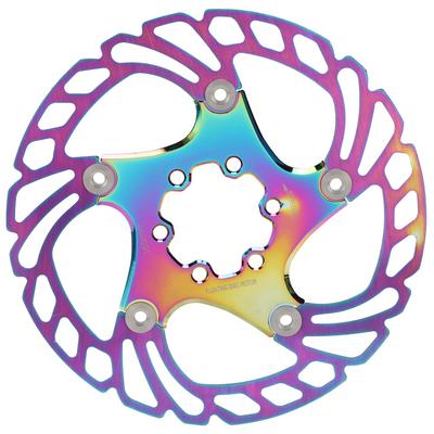 Rotores de freno de disco para bicicleta, 6 clavos, accesorio de ciclismo para bicicleta de montaña, chapado en color 160 mm