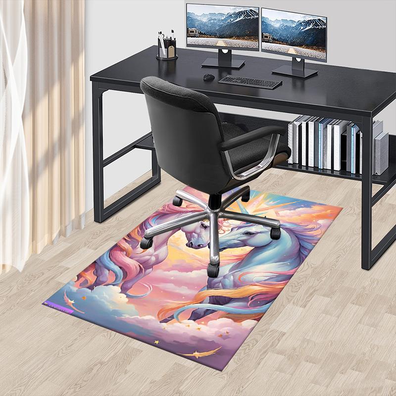 1PC Unicorns Fantasy Extra Large Non Slip Floor Carpet, Office, Family, Studio   Large Area Rug Indoor Rugs, Bold Statement Piece