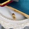 Gold-Plated Titanium Steel Ring with Diamonds and Eight-Pointed Star Design
