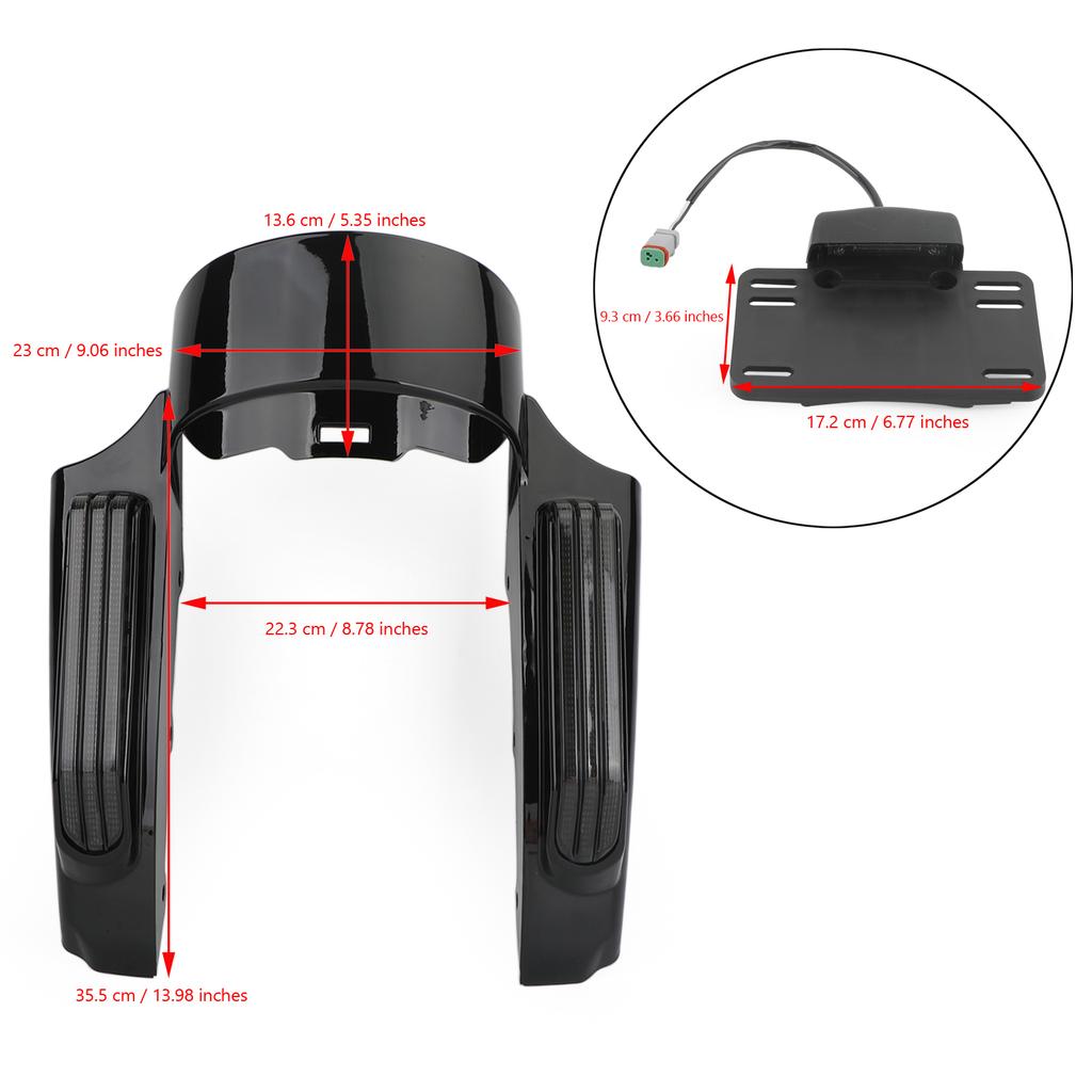 Rear Fender LED Light Fit for Touring Road King FLHR Street Glide FLHX