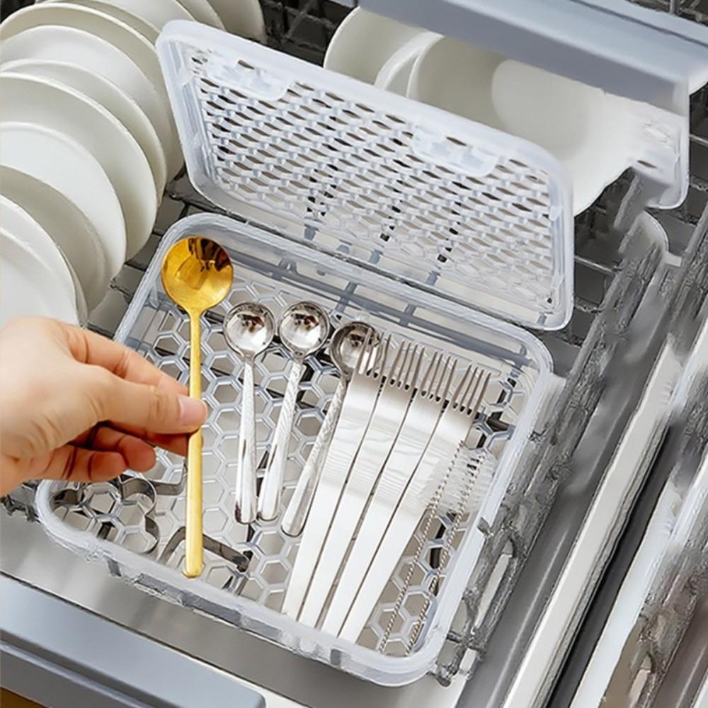 Multifunctional Dishwasher Cleaning Storage Box Tableware Organizer Container  Kitchen Supplies