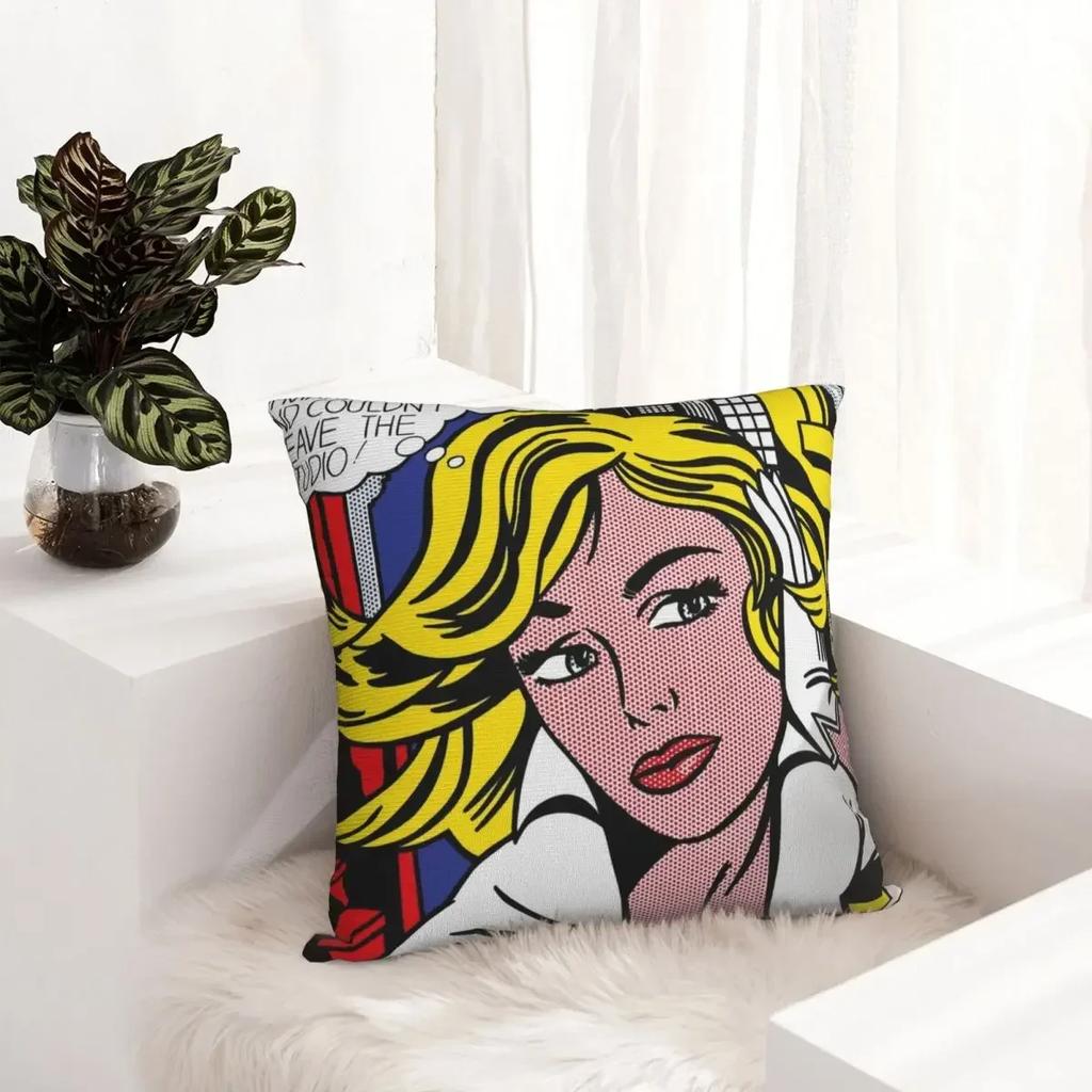 Roy Lichtenstein Pop Art Dekorační polštář Vánoční povlak na polštář Luxusní pohovkové polštáře Polštáře na dekorativní pohovku Potah