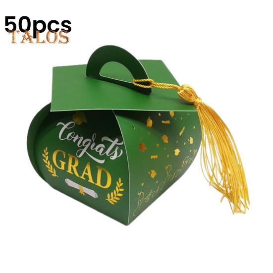 Graduation Cap Gift Box Class of 2025 Grad Cap Candy Treat Box with Tassel Table Centerpiece for Graduation Party Favors