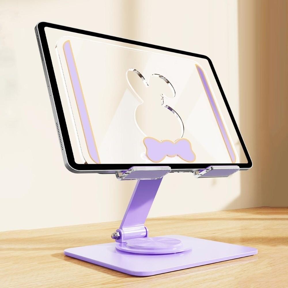 Rotatable Foldable Tablet Stand Aryclic Panel Hollow Rabbit Tablet Foldable Holder Multi Angle Transparent Tablet Phone Bracket