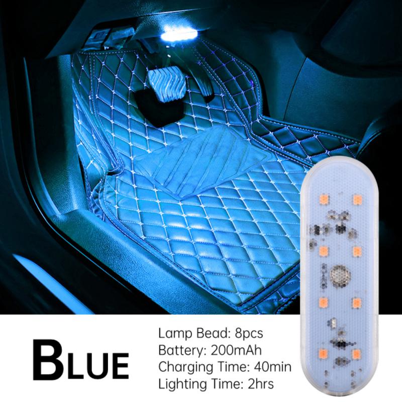 Car Interior Light LED Car Proof Touch Flash Light Door Magnet Touch Light USB Chargeable Battery Car Motorhome Ceiling Lamps