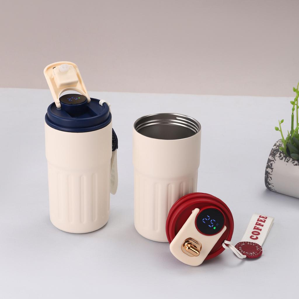 Intelligent temperature display stainless steel thermos cup high value men's and women's accompanying coffee cup portable water cup