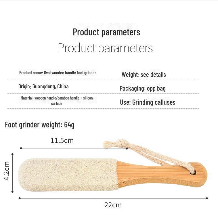 Beech Wood Foot Grinder: Callus Remover and Dead Skin Scrubber for Heels and Foot Care