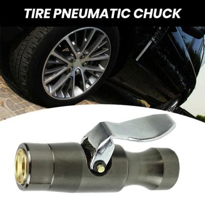 Copper Self-locking Air Chuck 1/4" NPT No Air Leakage Double Teeth Heavy Duty Lock On Tire Chuck Inflator Gauge Compressor Accessories